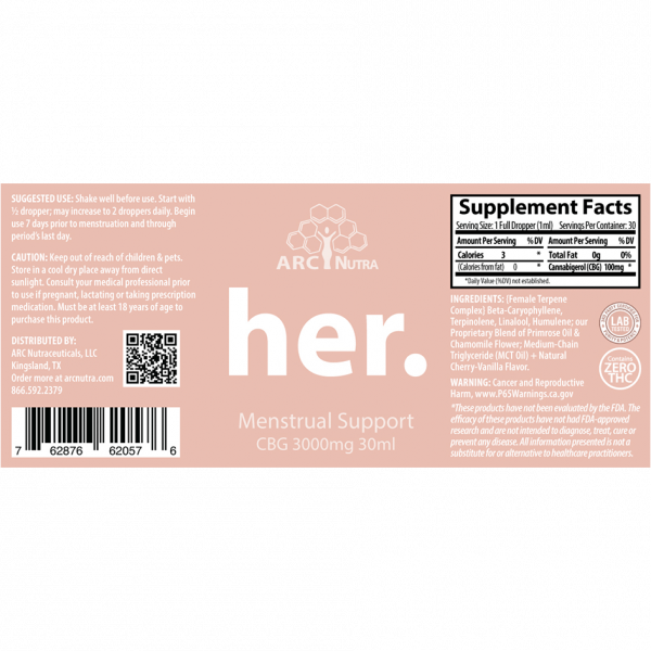 her. menstrual support oil